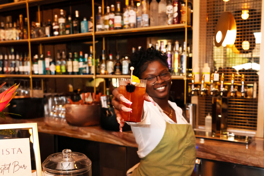 Bartender portrait at the Halo Vista hosted bar