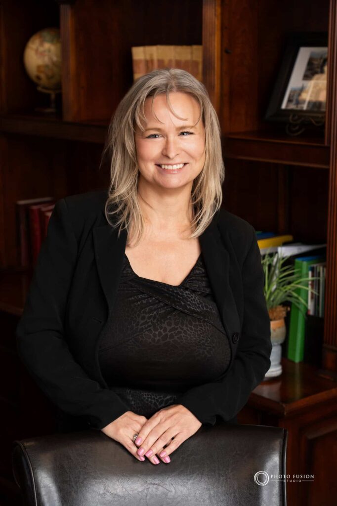 Portrait of a woman at Bishop, Del Vecchio & Beeks Law Office.