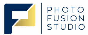 Photo Fusion Studio logo with white backgound