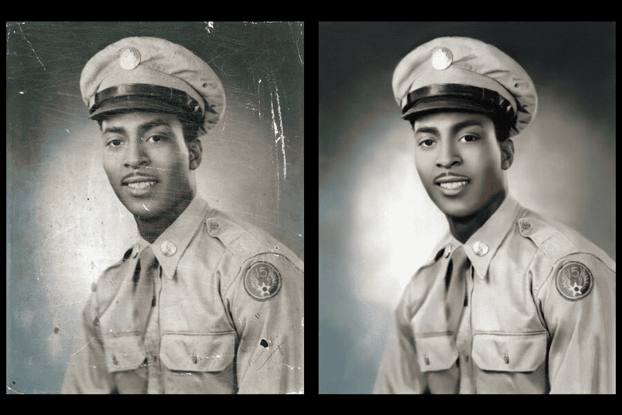 old military photo restoration by Photo Fusion Studio