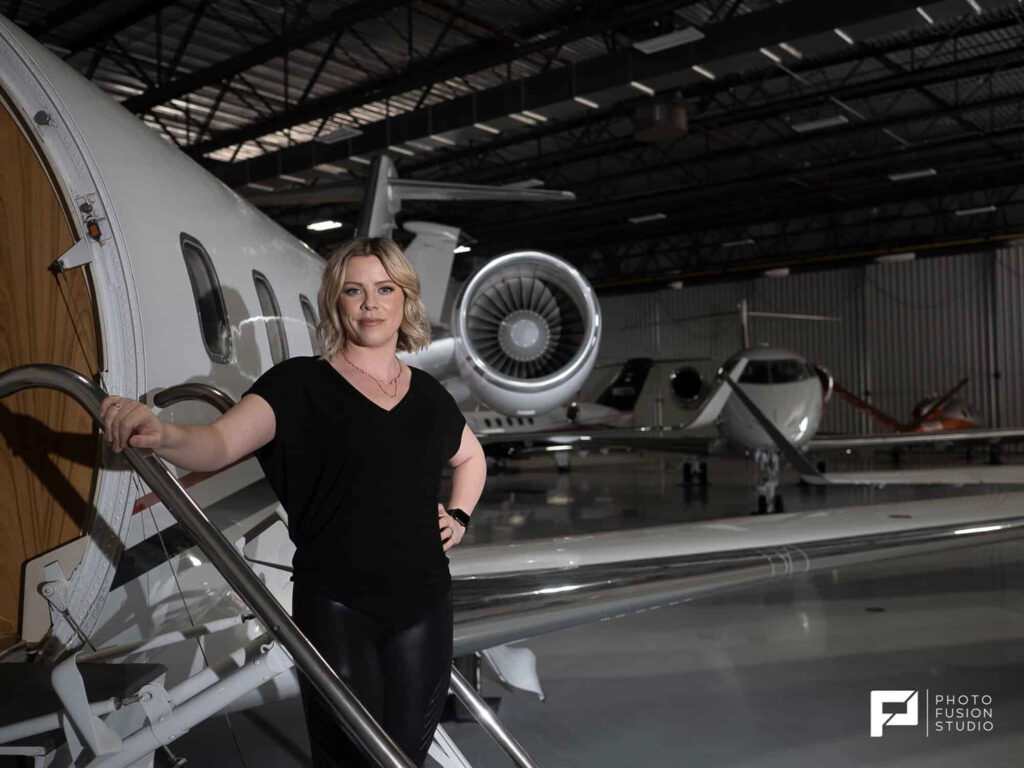 Nora with Gemini Aviation Personal Branding Photography by Photo Fusion Studio