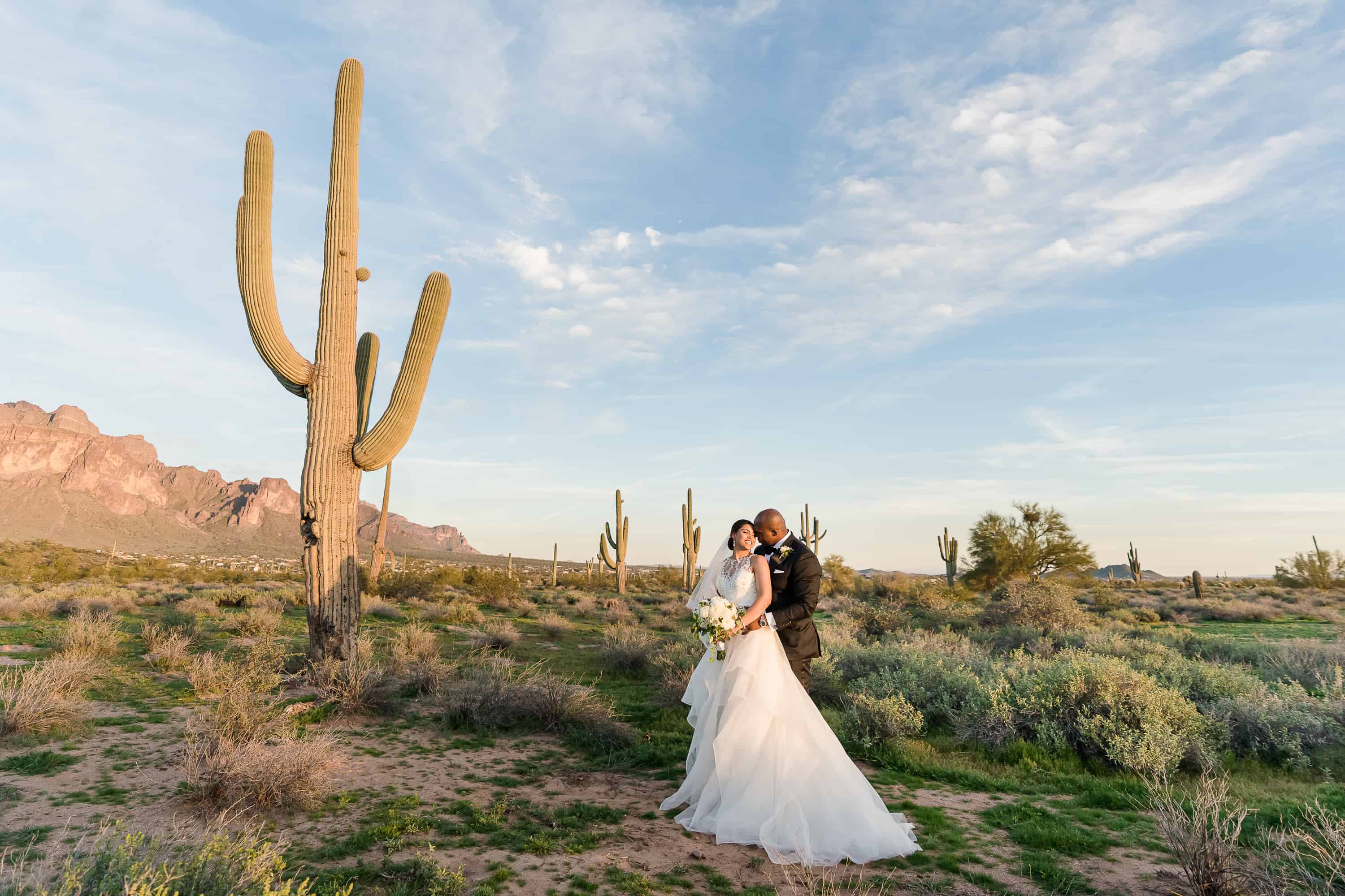 phoenix desert wedding couple by Photo Fusion Studio