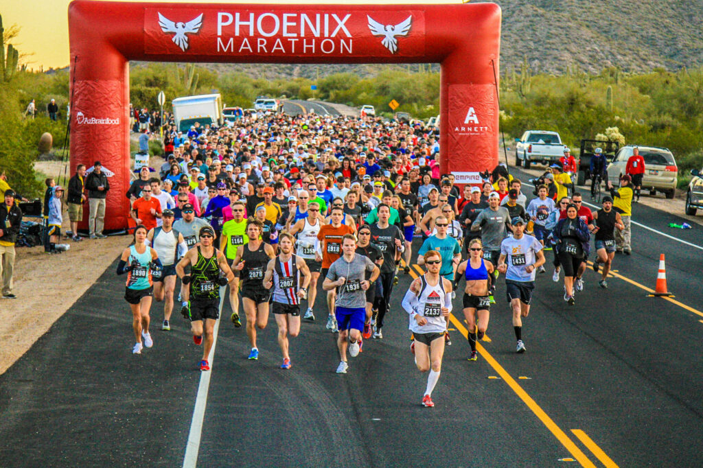 Phoenix Marathon start line event photo
